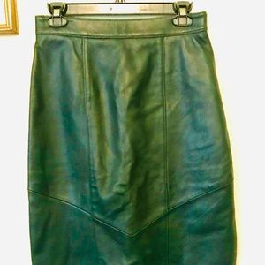 FINAL VTG leather pencil skirt